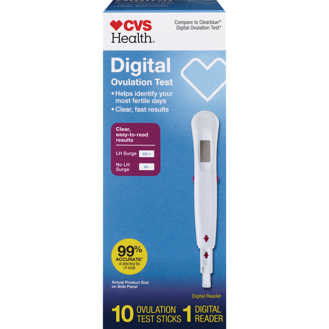 slide 1 of 1, Cvs Health At Home Digital Ovulation Test, 10 Ct, 10 ct