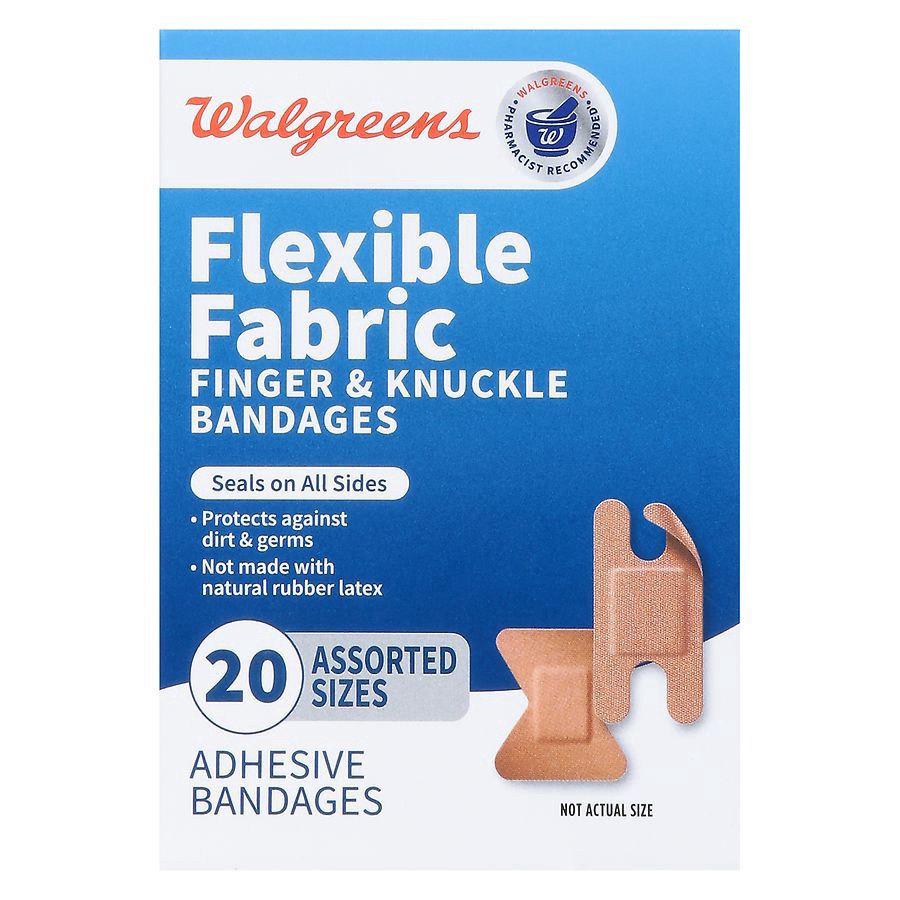 slide 2 of 5, Walgreens Flexible Fabric Bandages, 20 ct