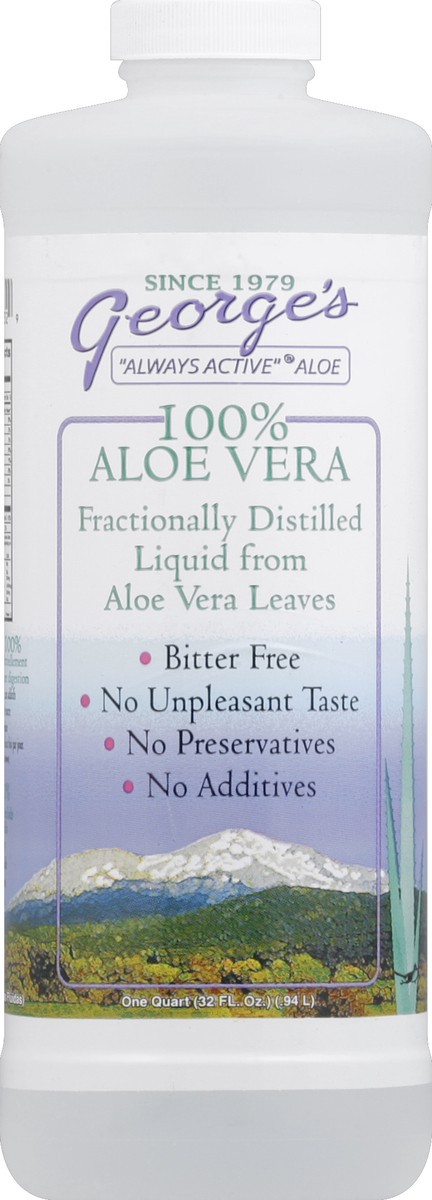 slide 2 of 4, George's Aloe, Aloe Vera Distillate-drinkable, 32 oz