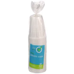 Simply Done Plastic Cups, Translucent