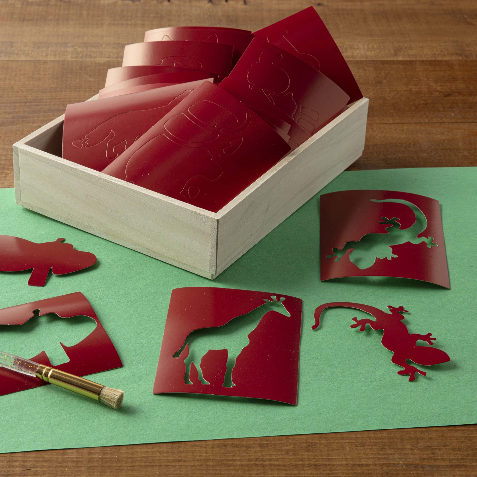 slide 4 of 4, 3" Animal Paper Stencils Set By Craft Smart, 3 in