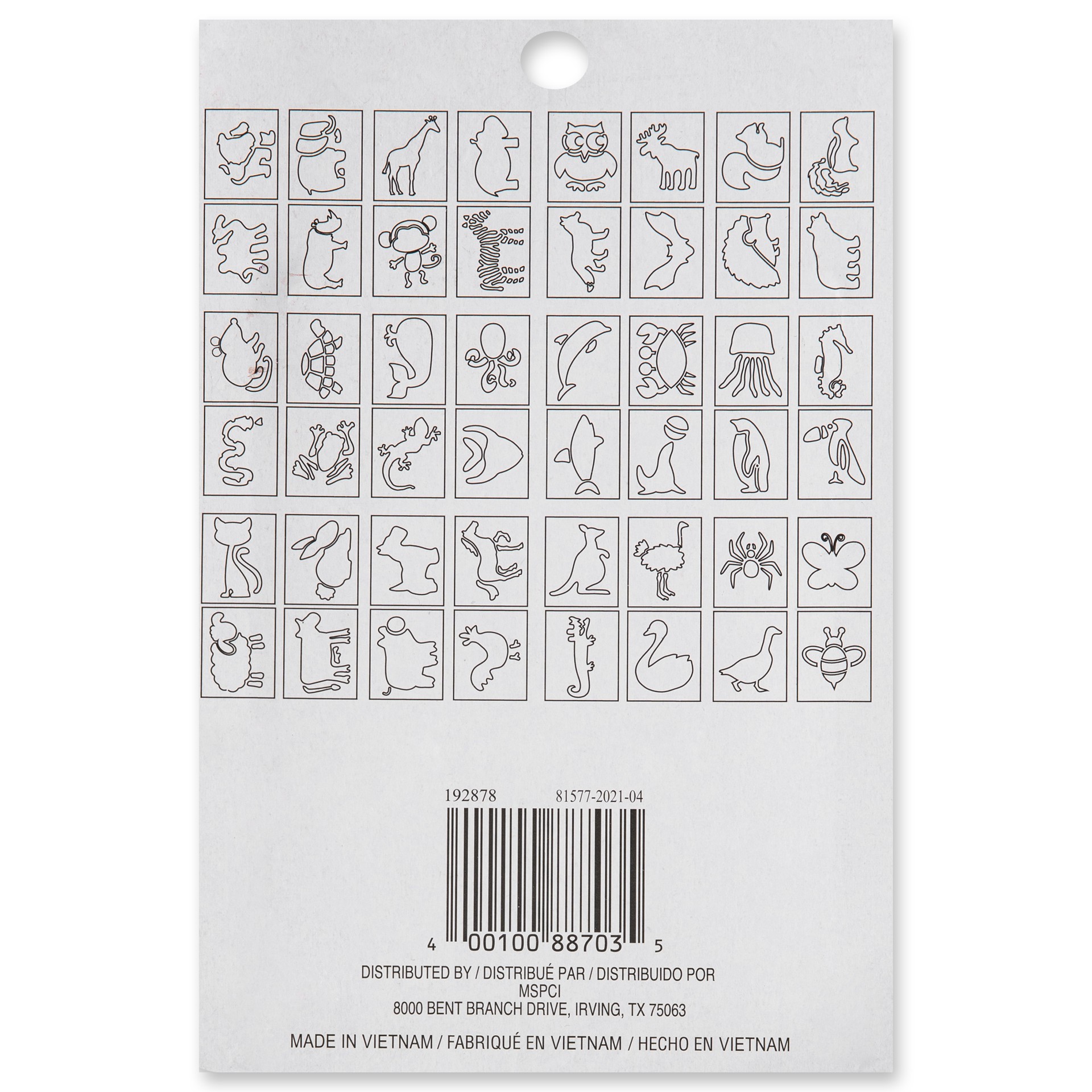 slide 2 of 4, 3" Animal Paper Stencils Set By Craft Smart, 3 in