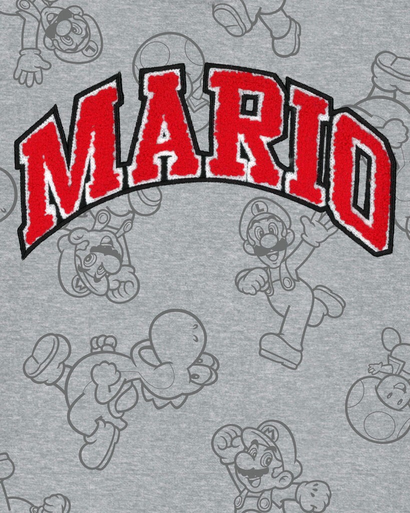 slide 2 of 2, Carter's Kid Super Mario Bros Pullover - Grey Green 14, 1 ct