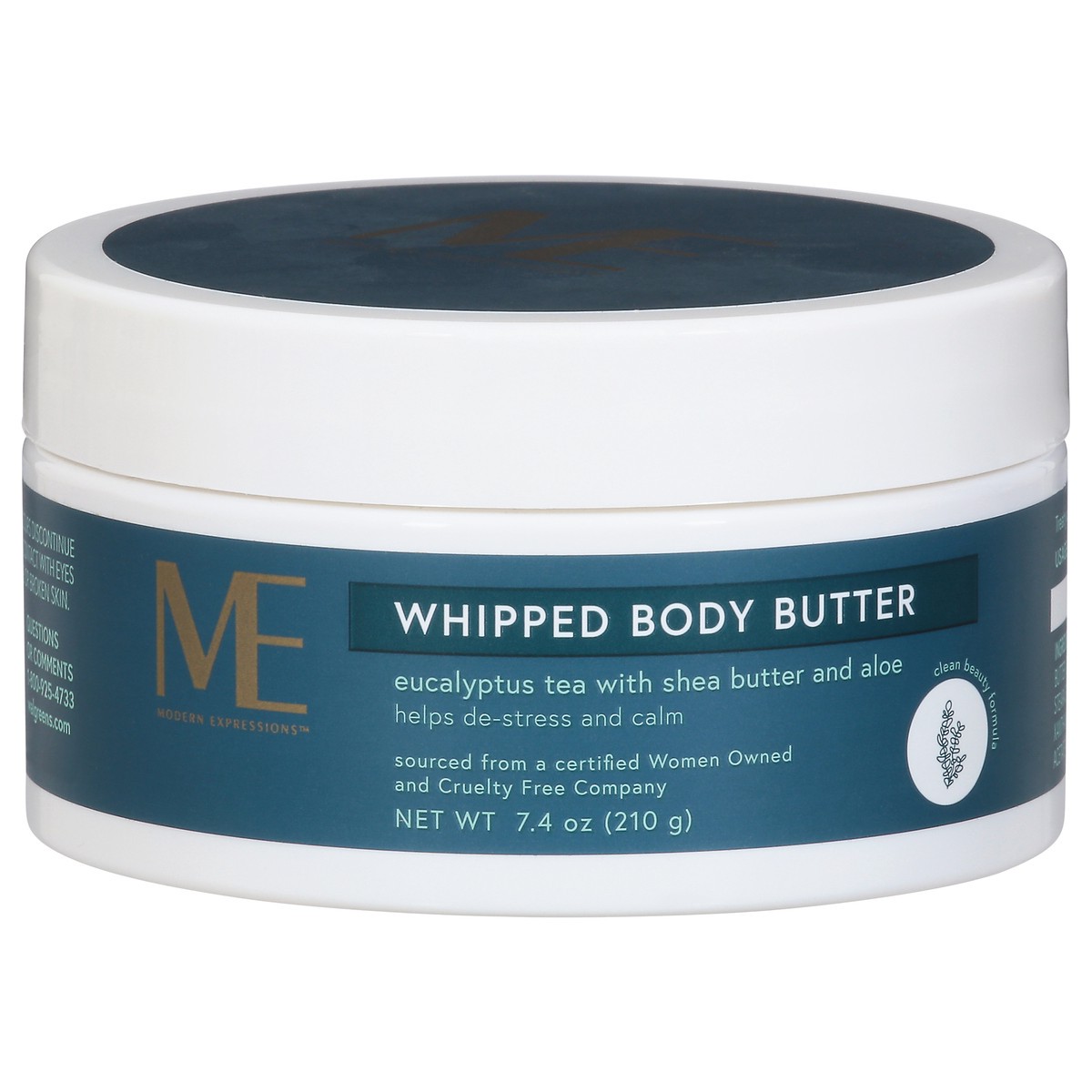slide 1 of 12, Modern Expressions Whipped Body Butter Eucalyptus Tea with Shea Butter and Aloe 7.4 oz, 7.4 oz