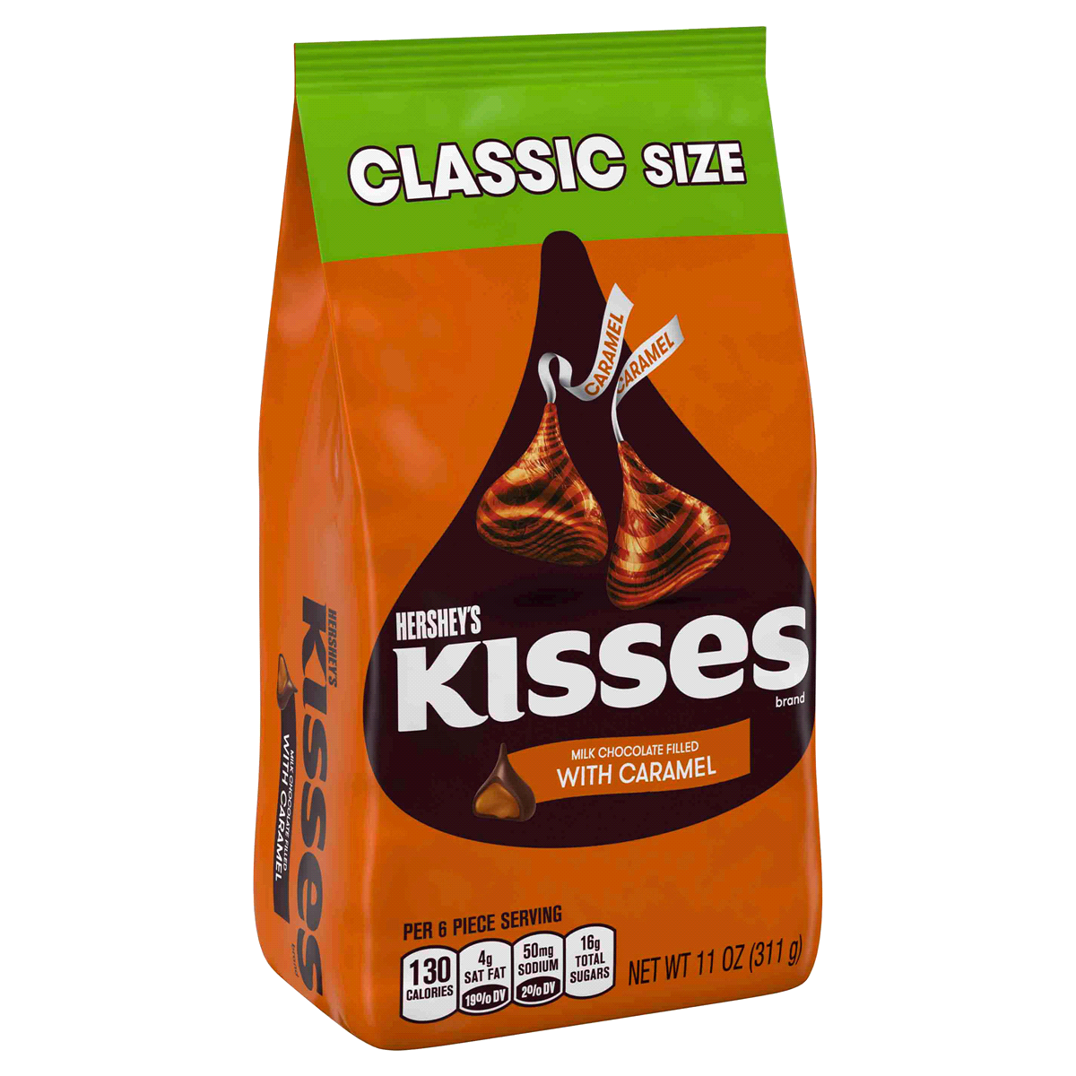 slide 5 of 7, Hershey's Kisses Milk Chocolates Filled With Caramel, 11 oz