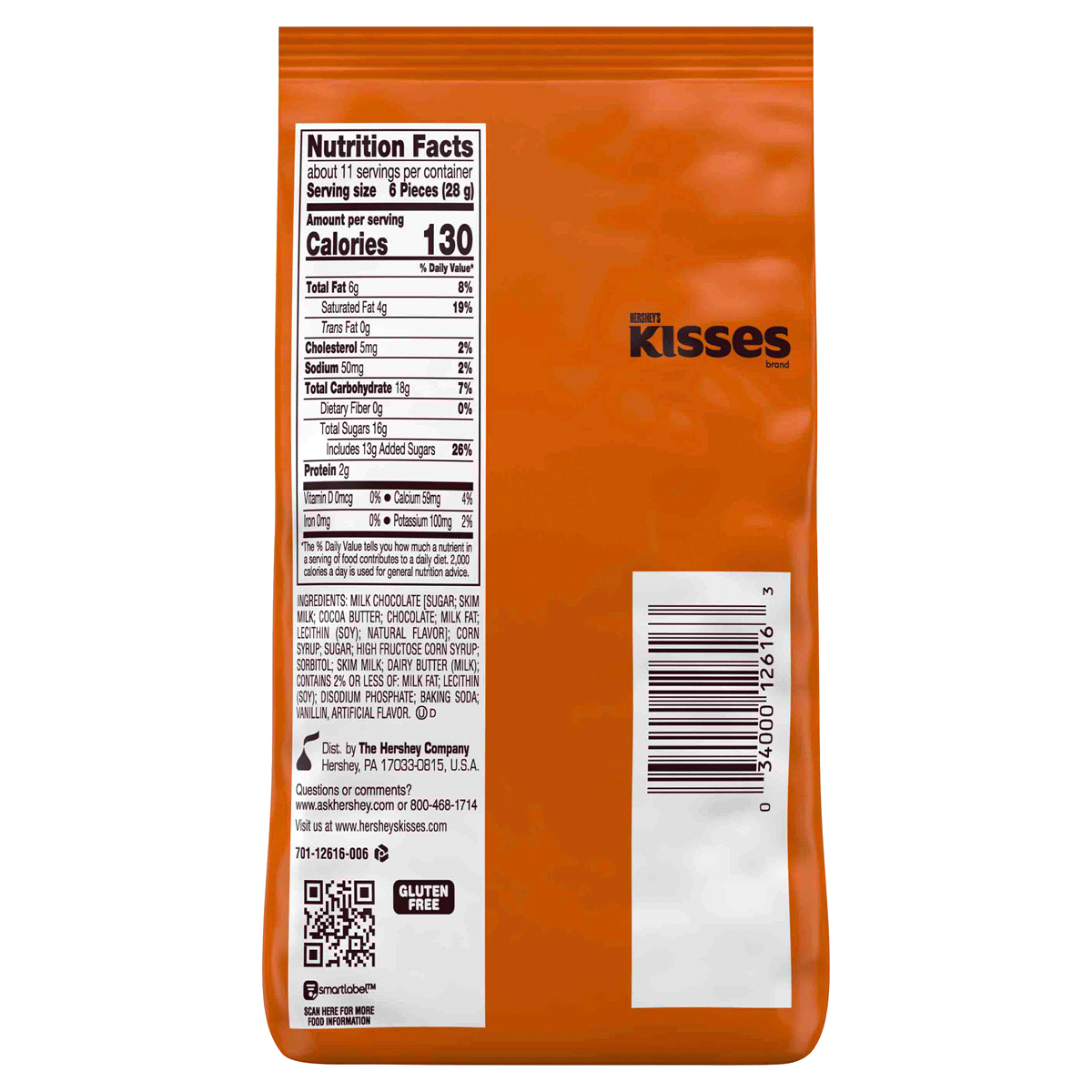 slide 6 of 7, Hershey's Kisses Milk Chocolates Filled With Caramel, 11 oz