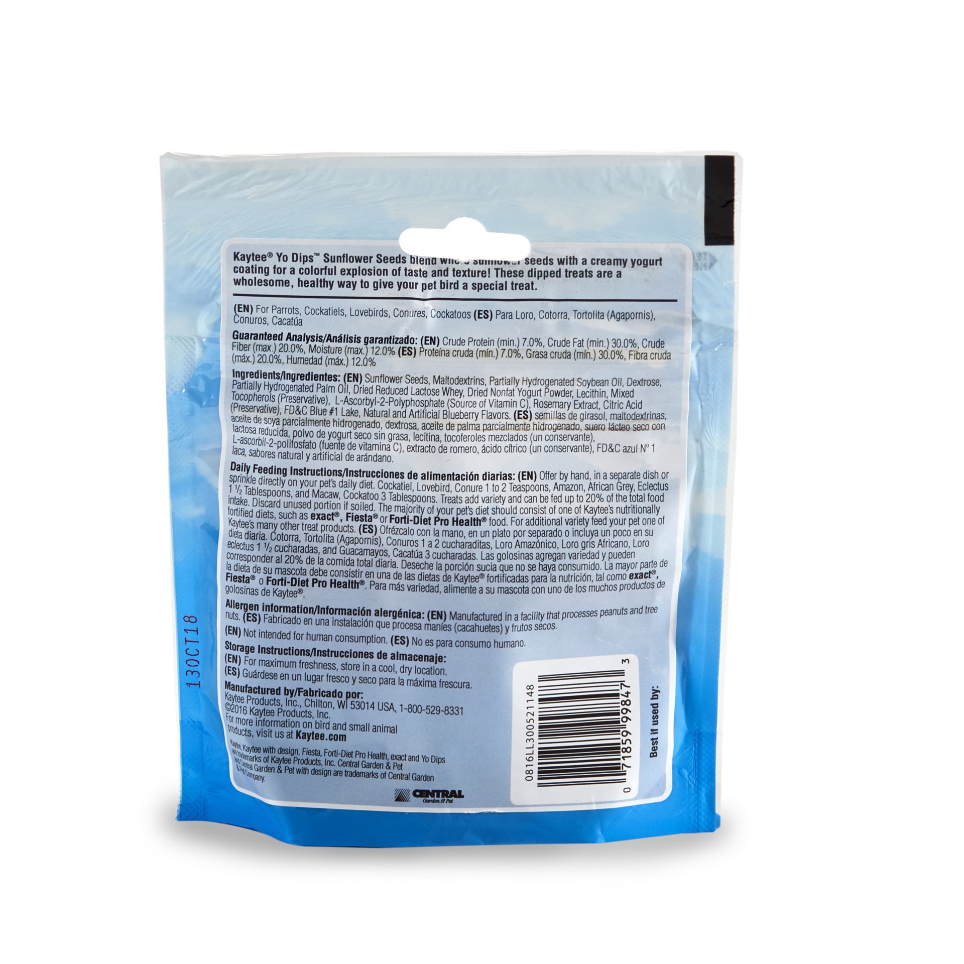 slide 6 of 6, Kaytee Blueberry Flavor Yo Dipped Sunflower Seeds for All Pet Birds 2.5 oz, 1 ct