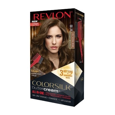 slide 1 of 1, Revlon Colorsilk Buttercream Light Natural Brown Lasting Color, 1 ct