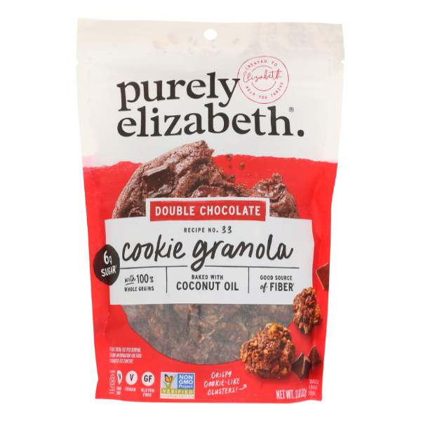 slide 1 of 1, Purely Elizabeth Double Chocolate Cookie Granola Gluten-Free Non GMO 11 oz, 11 oz