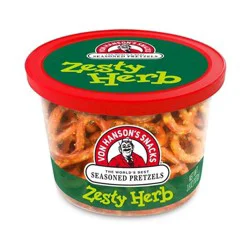 Von Hansons Von Hanson's Zesty Herb Seasoned Pretzels - 4 oz