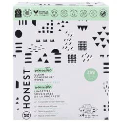 Honest Sensitive Clean Conscious Fragrance Free Wipes 4 - 72 Wipe Packs