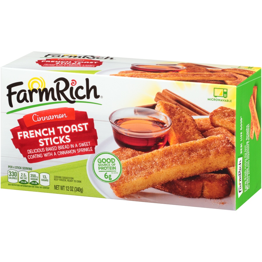 slide 3 of 8, Farm Rich Cinnamon French Toast Sticks, 12 oz