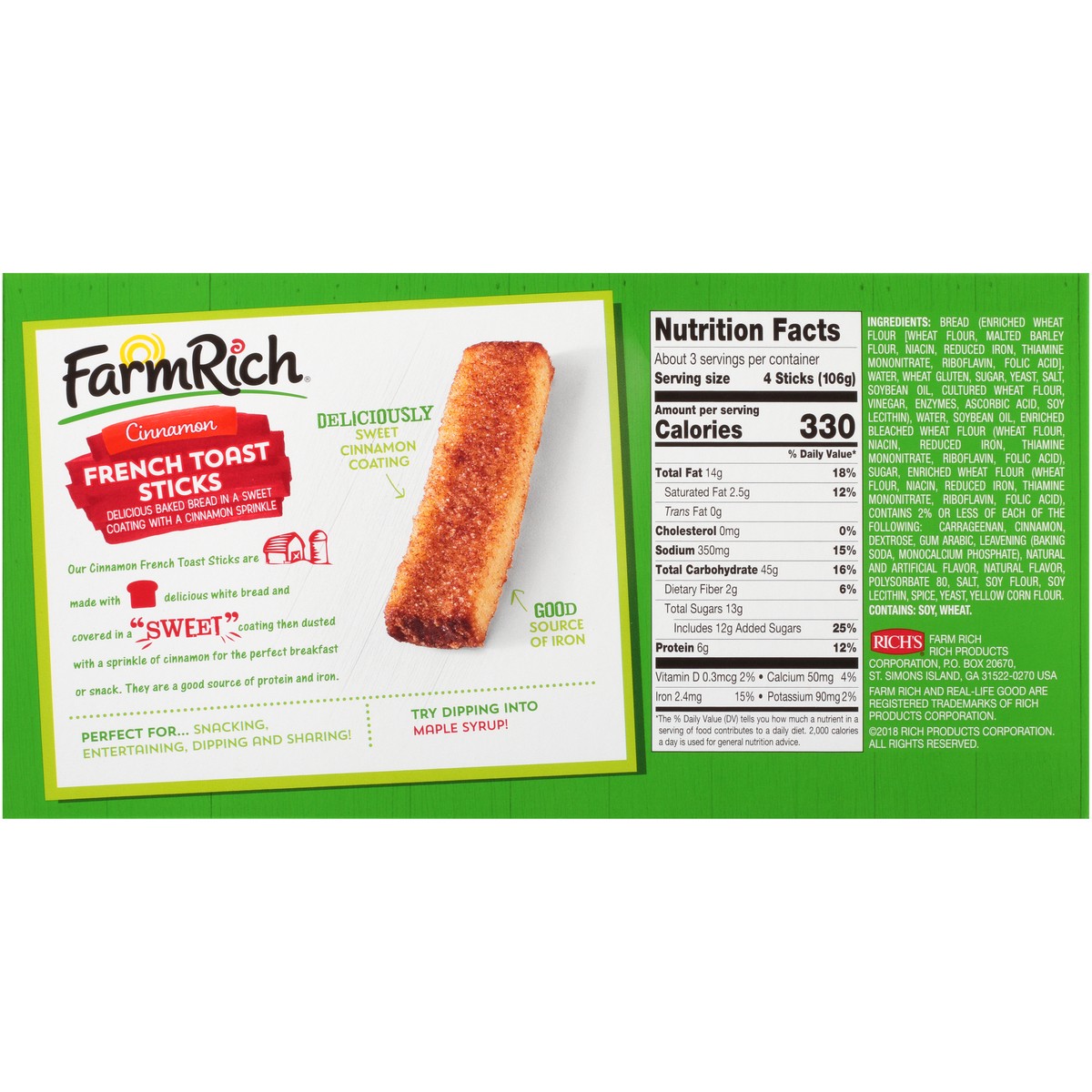 slide 12 of 13, Farm Rich Cinnamon French Toast, 12 oz