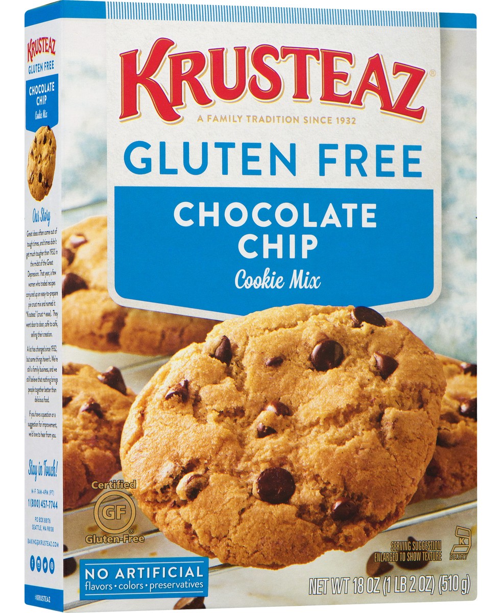 slide 10 of 11, Krusteaz Gluten Free Chocoalte Chip Cookie, 18 oz