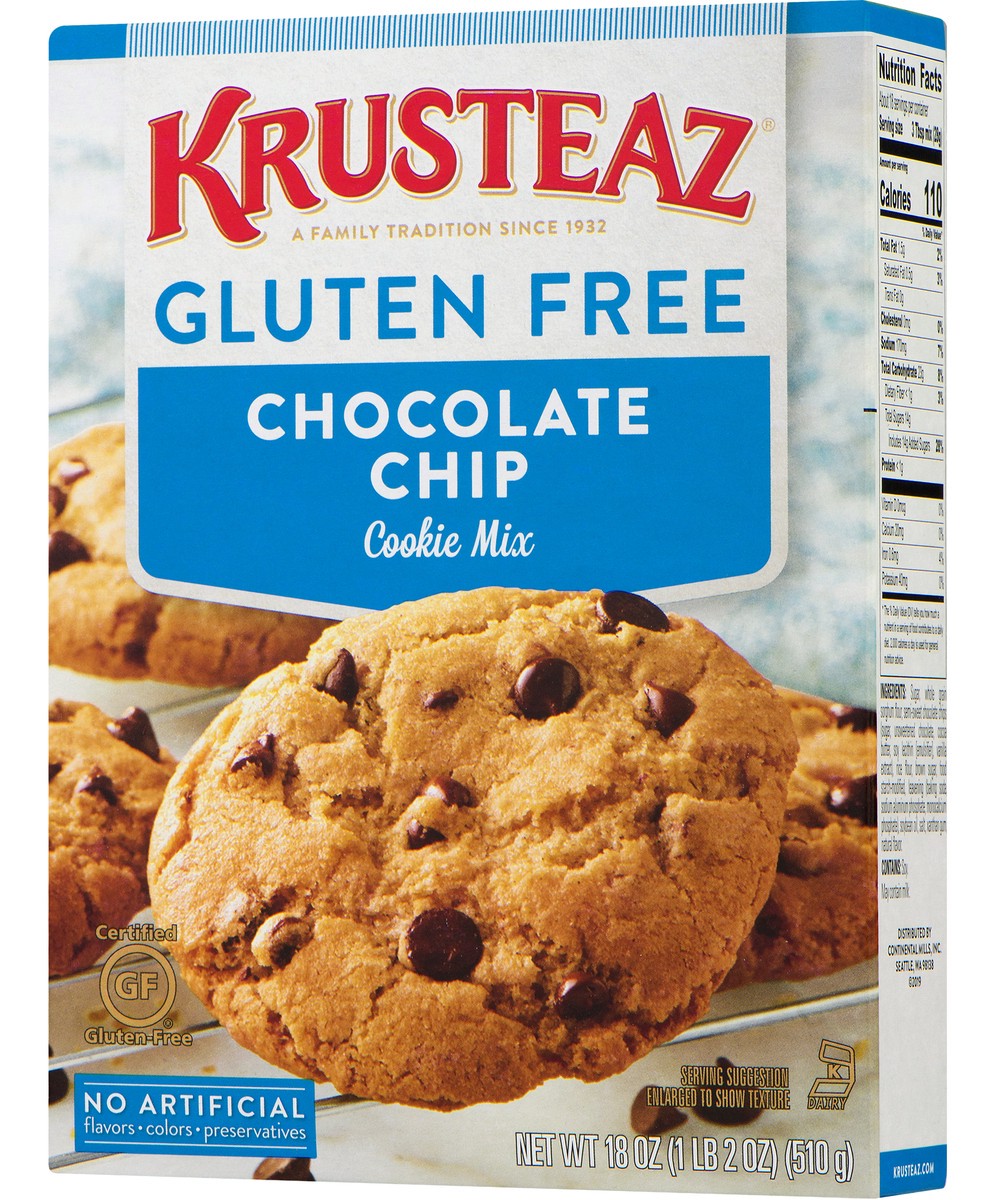 slide 8 of 11, Krusteaz Gluten Free Chocoalte Chip Cookie, 18 oz