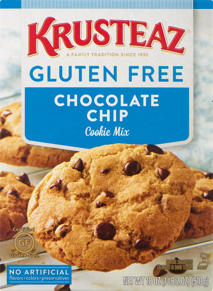 slide 2 of 11, Krusteaz Gluten Free Chocoalte Chip Cookie, 18 oz