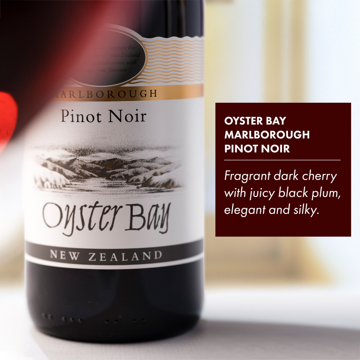 slide 8 of 9, Oyster Bay Pinot Noir Red Wine, 750 ml