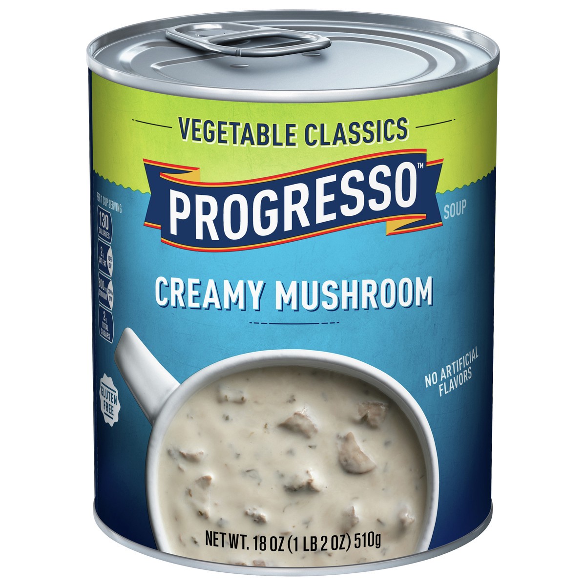 slide 1 of 9, Progresso Vegetable Classics, Creamy Mushroom Canned Soup, Gluten Free, 18 oz., 18 oz