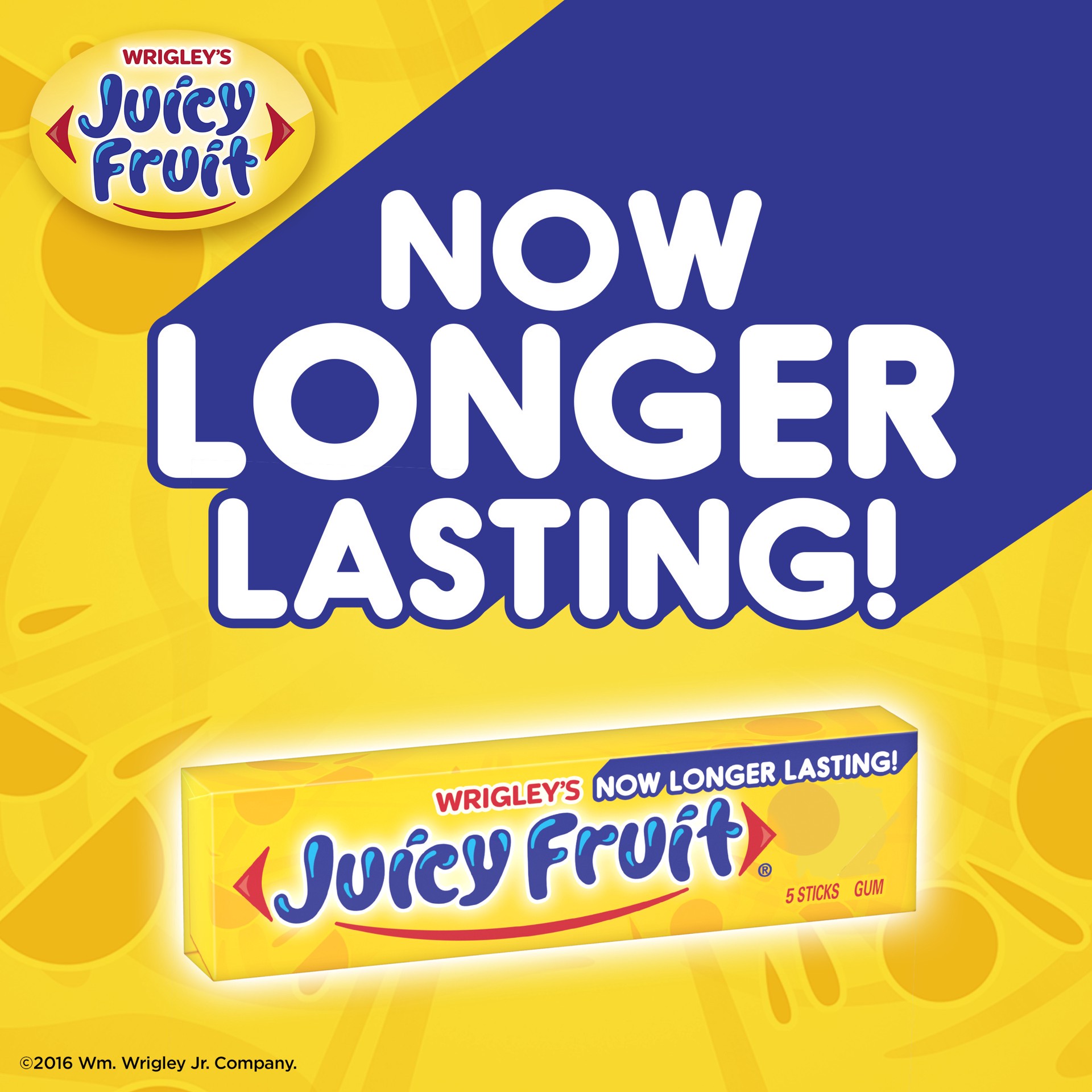 slide 5 of 6, JUICY FRUIT Original Bubble Gum, 5 Stick (Pack of 4), 20 pc