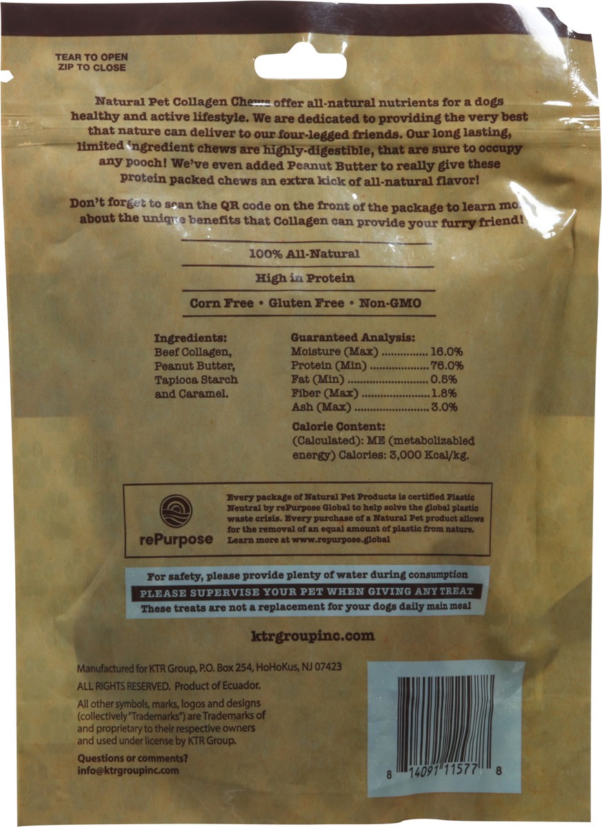 slide 7 of 9, Natural Pet Collagen Sticks Peanut Butter Flavor Dog Chews 20 ea, 20 ct