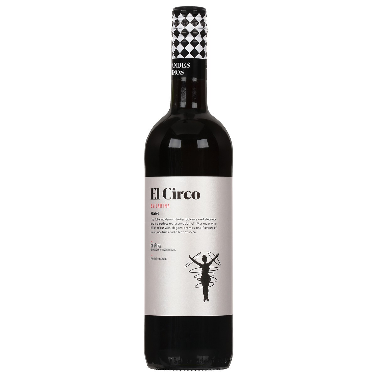 slide 5 of 9, Grande Vinos Merlot, El Circo, 750 ml