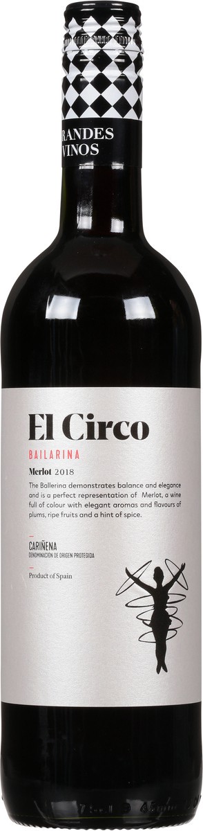 slide 9 of 9, Grande Vinos Merlot, El Circo, 750 ml