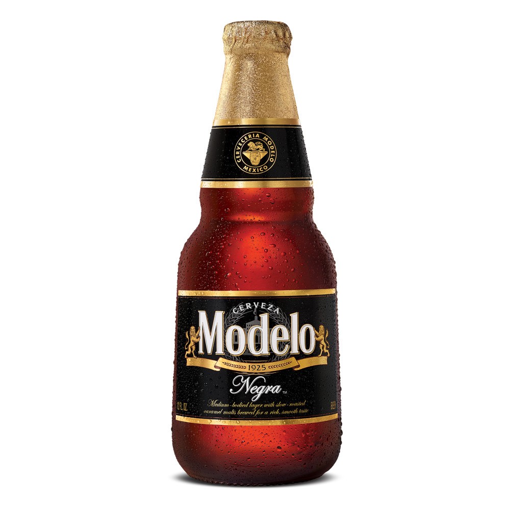 slide 1 of 10, Modelo Negra Amber Lager Mexican Import Beer, 12 fl oz Bottle, 5.4% ABV, 12 fl oz