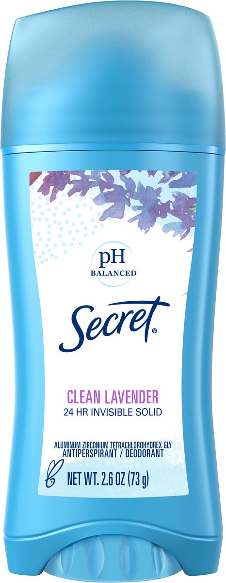 slide 3 of 3, Secret Invisible Solid Antiperspirant and Deodorant, Clean Lavender, 2.6 oz, 2.6 oz