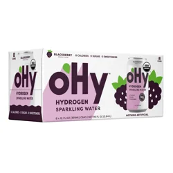 Ohy Blackberry Hydrogen Infused Sparkling Water, Organic, 12 fl oz, 8 pk