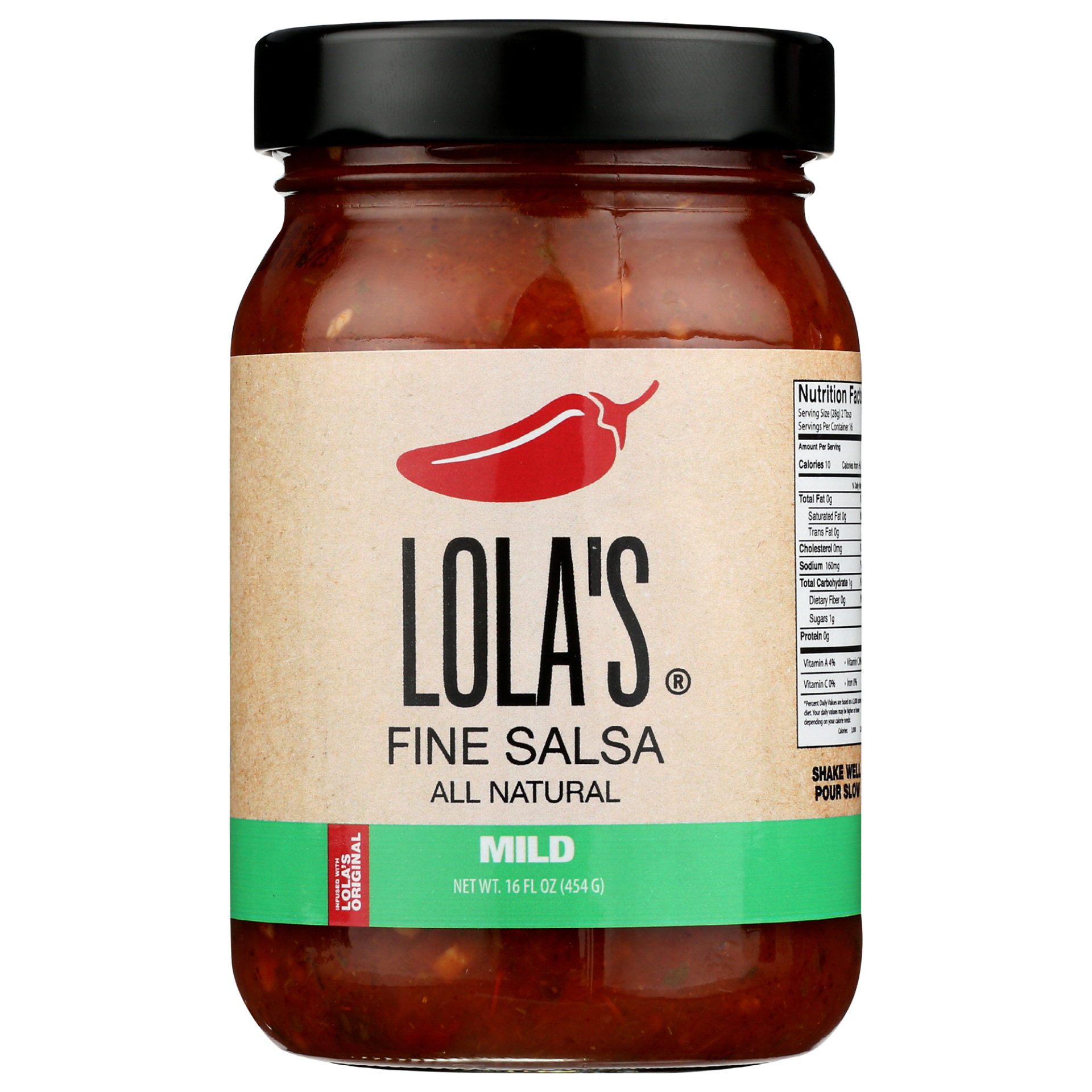 Lola's Fine Hot Sauce Mild Salsa - 16 fl oz