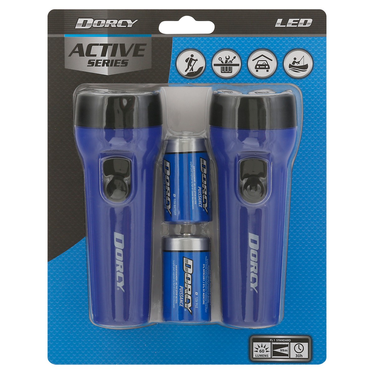 slide 1 of 9, Dorcy LED Active Series Flashlight 1 ea, 1 ct