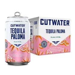 Cutwater Spirits Grapefruit Tequila Paloma Cocktail  4 pk / 12 fl oz Cans