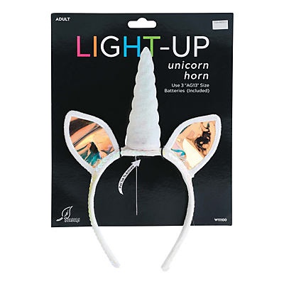 slide 1 of 1, Seasons Light-Up Unicorn Headband, 1 ct