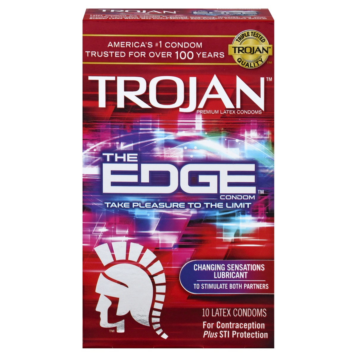 slide 1 of 1, Trojan The Edge Condom, 10 ct