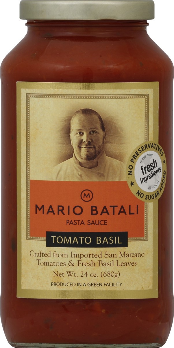 slide 2 of 2, Mario Batali Tomato Basil Pasta Sauce, 24 oz