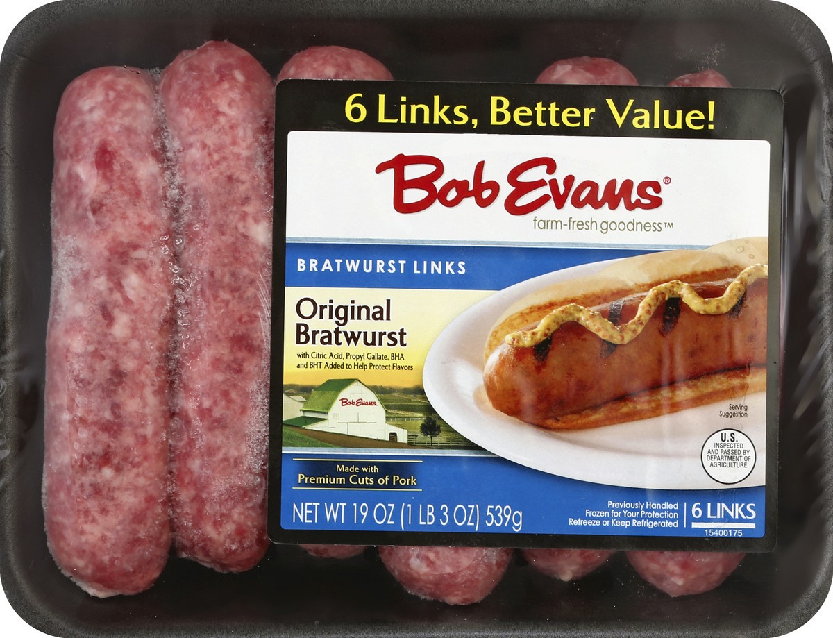 slide 4 of 4, Bob Evans Original Brats, 19 oz