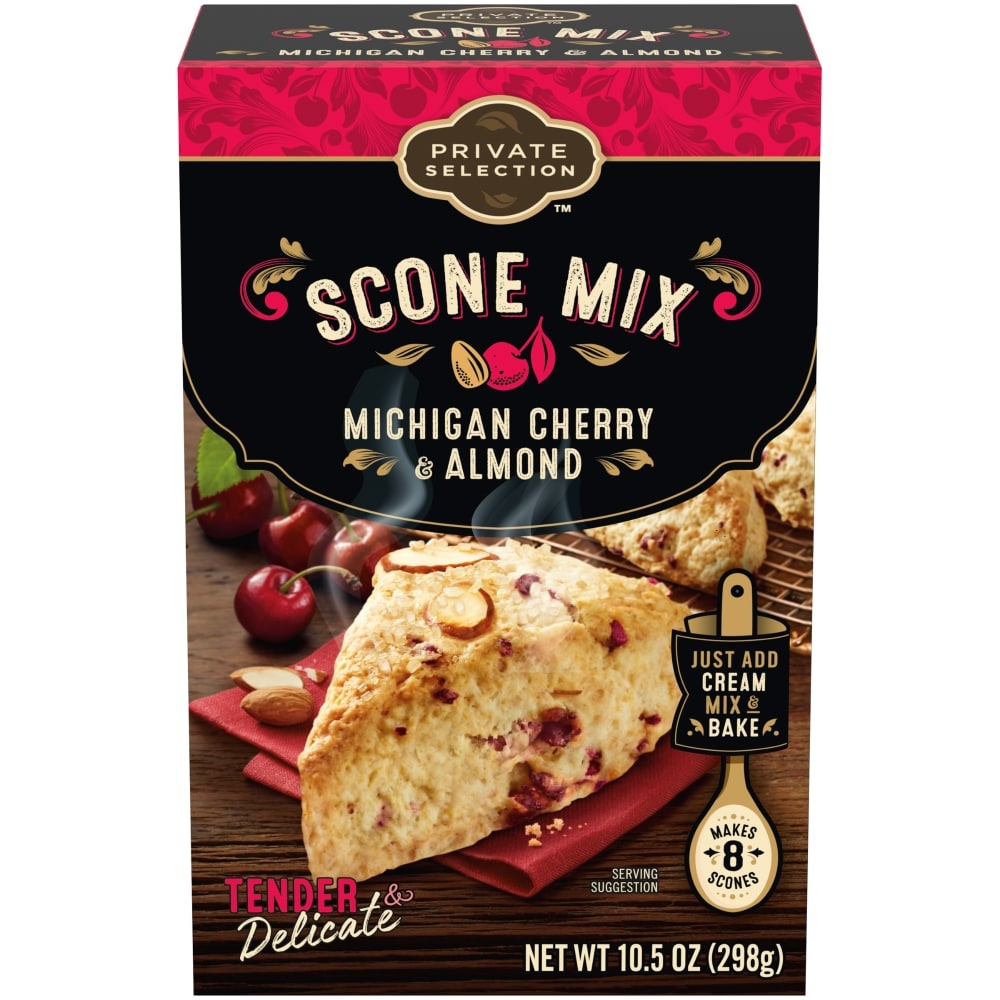 slide 1 of 1, Private Selection Michigan Cherry Almond Scone Mix, 10.5 oz