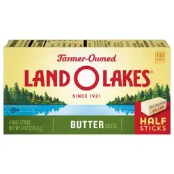 Land O'Lakes Salted Butter in Half Sticks, 4 Half Butter Sticks, 8 oz Pack