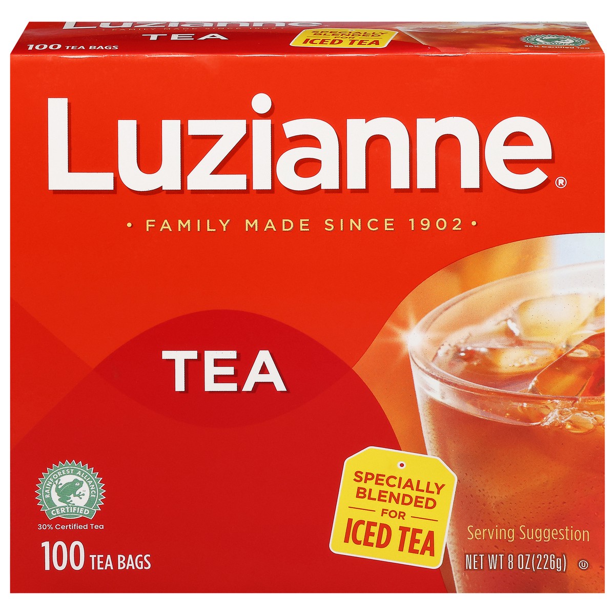 slide 1 of 13, Luzianne Iced Tea 100 Tea Bags, 8 oz