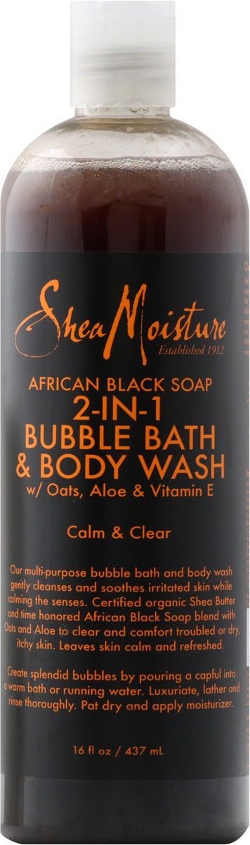 slide 2 of 10, SheaMoisture Bubble Bath & Body Wash 16 oz, 16 oz