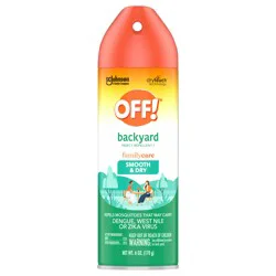 OFF! Backyard FamilyCare Smooth & Dry Mosquito Repellent I, Bug Spray with drytouch Technology, 6 oz