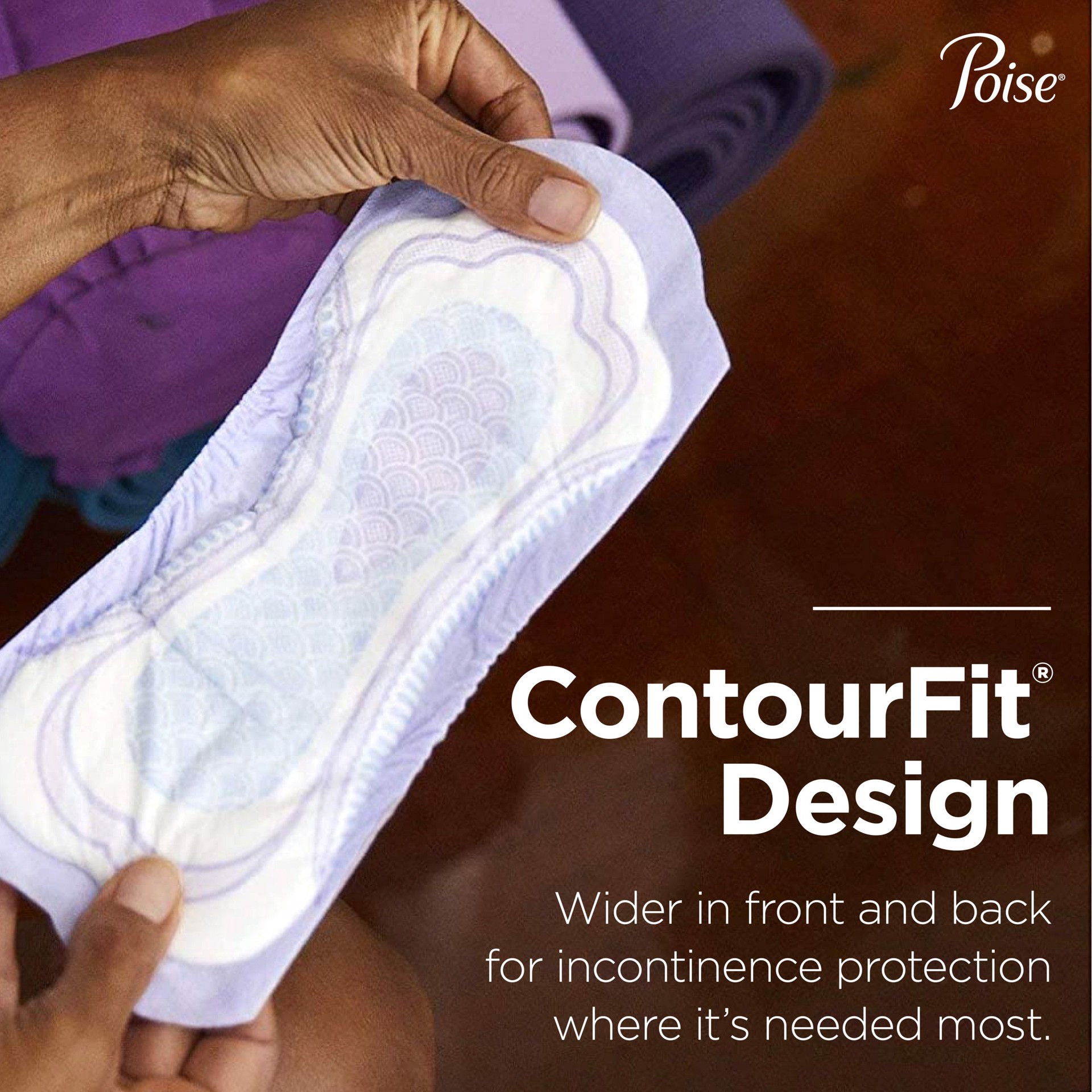 slide 3 of 5, Poise Incontinence Pads & Postpartum Incontinence Pads, 5 Drop Maximum Absorbency, Regular Length, 48 Count, 48 ct