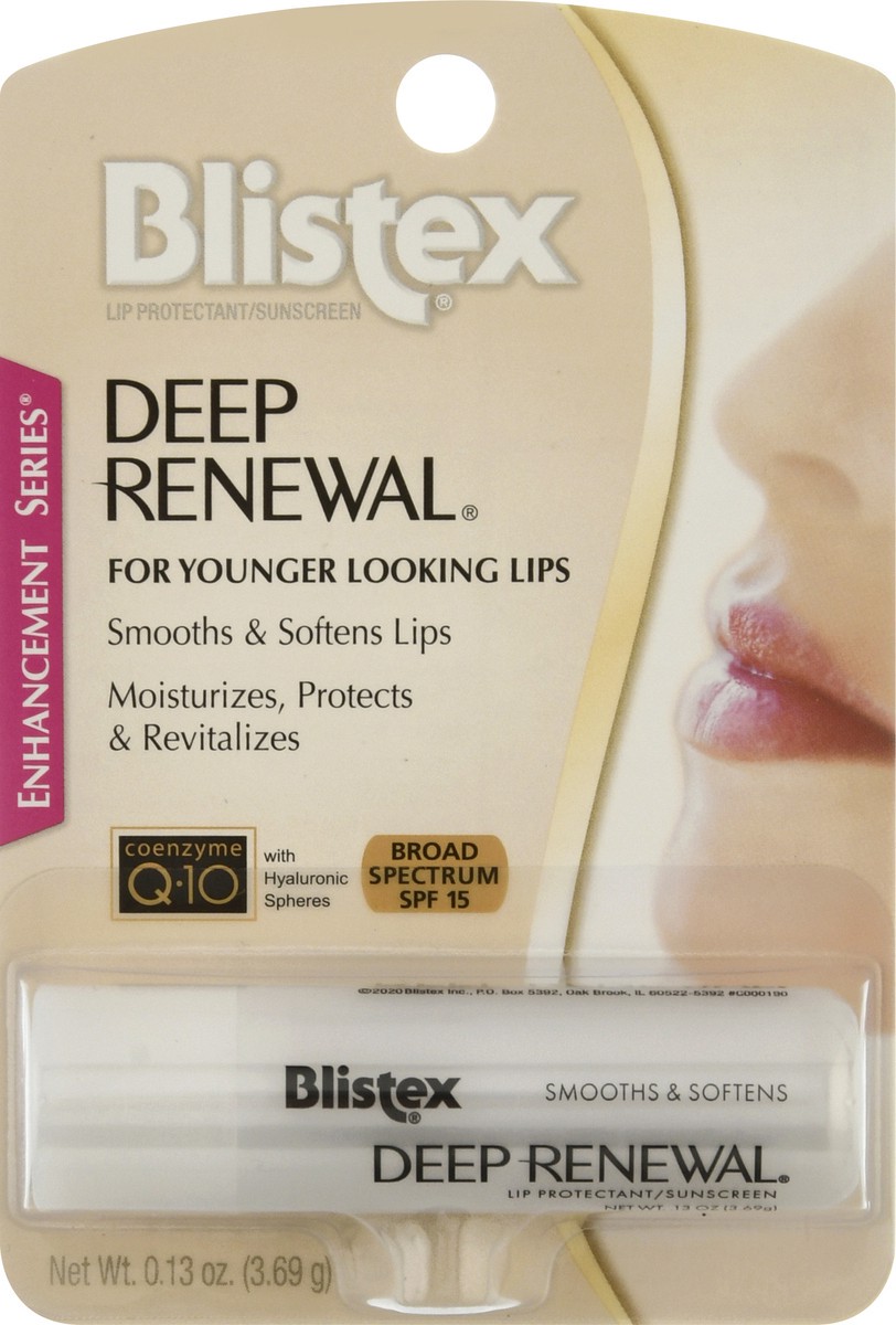 slide 8 of 9, Blistex Enhancement Series Broad Spectrum SPF 15 Deep Renewal Lip Protectant/Sunscreen 0.13 oz, 0.13 oz