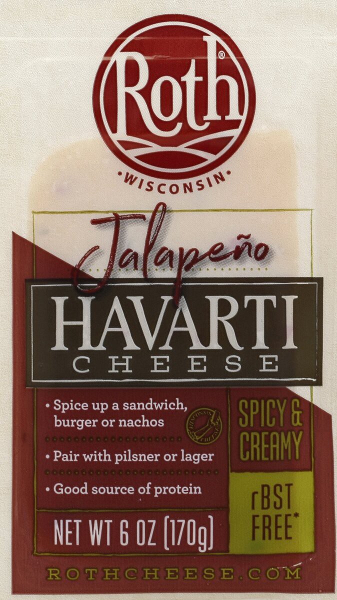 slide 2 of 3, Roth Cheese, Jalapeno Havarti, 6 oz