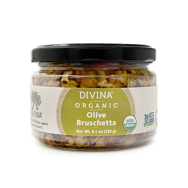 slide 1 of 1, Divina Organic Olive Bruschetta, 8.5 oz