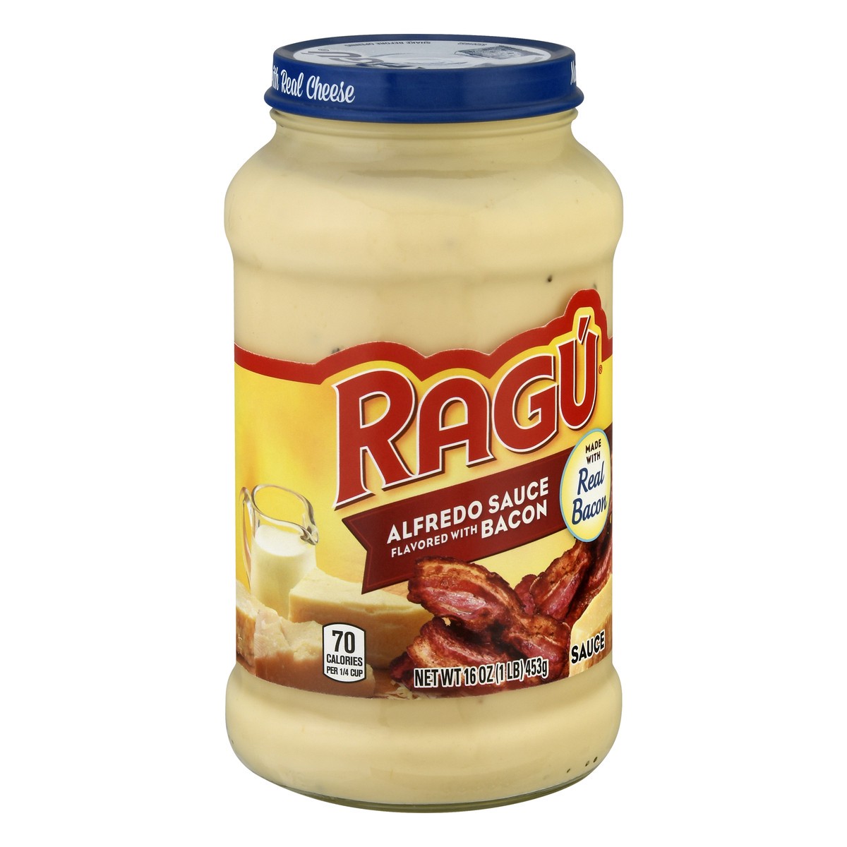 slide 2 of 10, Ragu Flavored with Bacon Alfredo Sauce - 16 oz, 16 oz