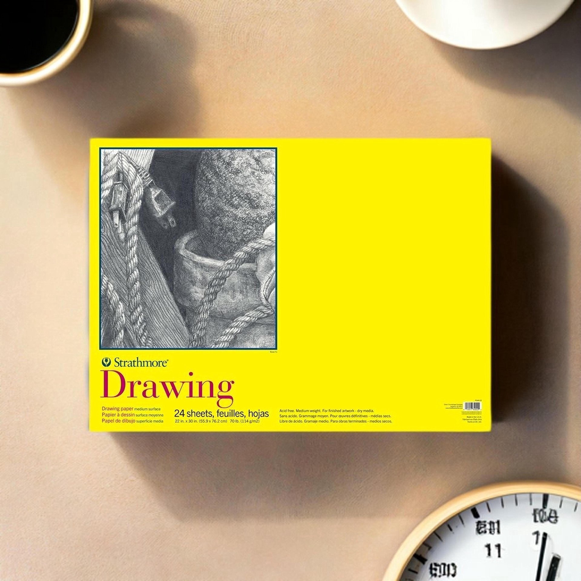 slide 3 of 6, Strathmore 300 Series Drawing Paper Pad, 22" X 30", 22 in x 30 in