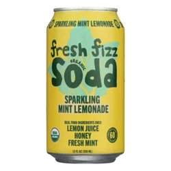 Fresh Fizz Organic Soda Sparkling Mint Lemonade - 12 fl oz