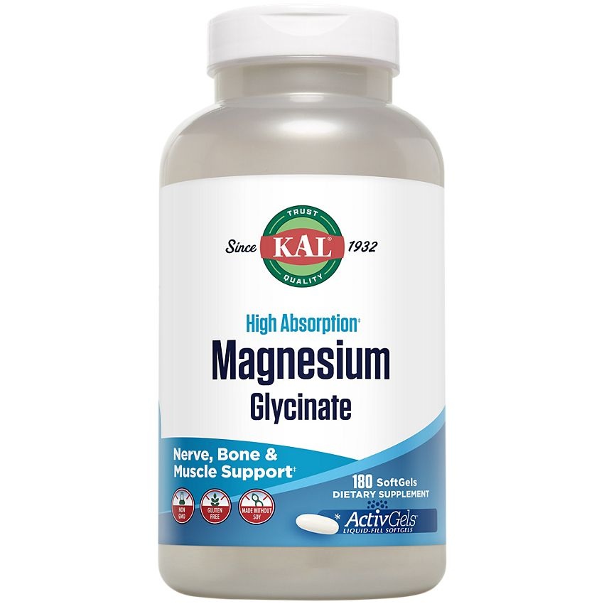 slide 1 of 1, Kal Magnesium Glycinate, 180 ct