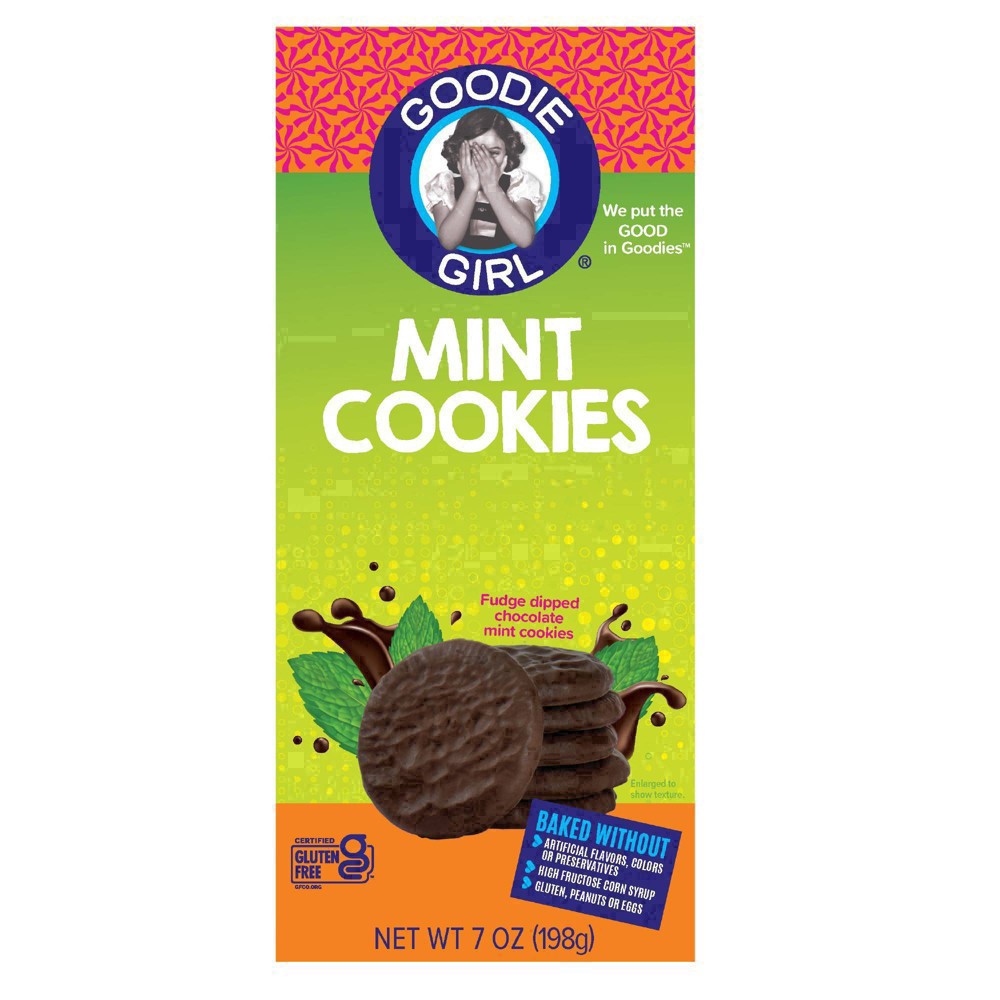slide 45 of 137, Goodie Girl Fudge Dipped Chocolate Mint Cookies, 7 oz